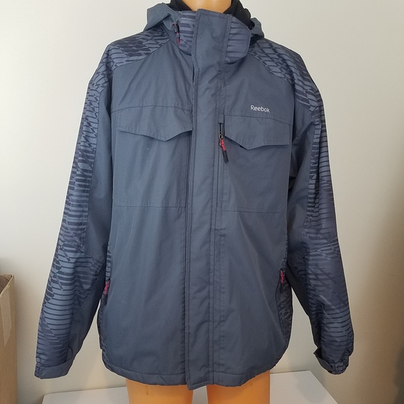 Reebok Full Zip up Hoodie Jacket 100% Poly - Picture 2 of 8